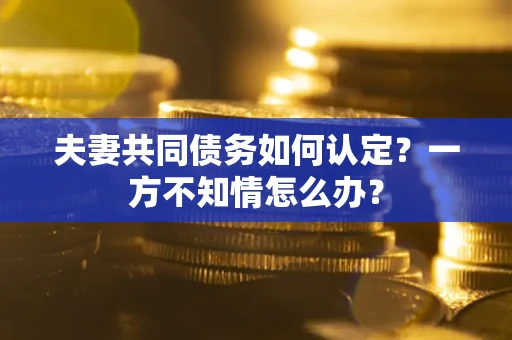 北京夫妻共同债务如何认定？一方不知情怎么办？