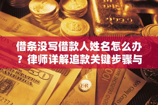 北京借条没写借款人姓名怎么办？律师详解追款关键步骤与证据链构建