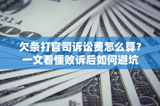北京欠条打官司诉讼费怎么算？一文看懂败诉后如何避坑